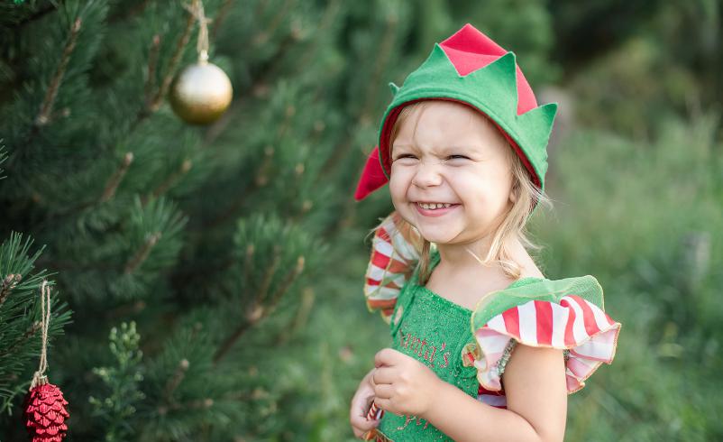 Child In Elf Costume